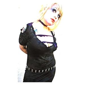 Lexa Vonn Frankendoll t-shirt dress w choker